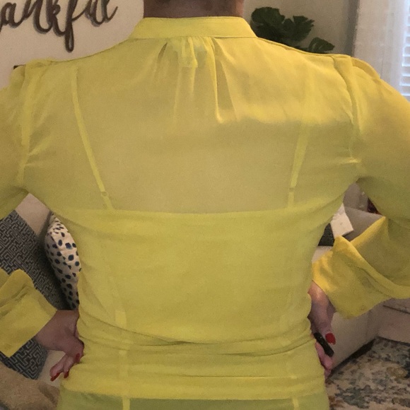 Button down Blouse by Worthington semi sheer - Picture 9 of 10